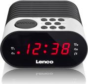 CR-07 CLOCK RADIO WITH PLL FM AND LED DISPLAY WHITE LENCO