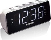 CR-18 CLOCK RADIO WHITE LENCO