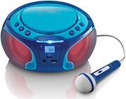 SCD-650 PORTABLE FM RADIO WITH CD/MP3/USB/MICROPHONE BLUE LENCO
