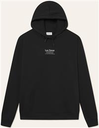 ΑΝΔΡΙΚΗ ΜΠΛΟΥΖΑ ΦΟΥΤΕΡ ΜΕ ΚΟΥΚΟΥΛΑ ΚΑΙ ΛΟΓΟΤΥΠΟ REGULAR FIT ''ESTABLISHED'' - 1000479 ΜΑΥΡΟ LES DEUX