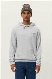 ΑΝΔΡΙΚΗ ΜΠΛΟΥΖΑ ΦΟΥΤΕΡ ΜΕ ΚΟΥΚΟΥΛΑ, LETTERING ΣΤΟ ΣΤΗΘΟΣ ΚΑΙ PRINT ΣΤΟ ΠΙΣΩ ΜΕΡΟΣ REGULAR FIT ''WEST SIDE'' - 1000400 ΓΚΡΙ ΑΝΟΙΧΤΟ LES DEUX