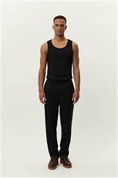 ΑΝΔΡΙΚΟ ΠΑΝΤΕΛΟΝΙ ΜΕ ΕΛΑΣΤΙΚΗ ΜΕΣΗ REGULAR TAPERED FIT ''COMO'' - 1000467 ΜΑΥΡΟ LES DEUX