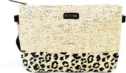 KAI-TZ-04 ΤΣΑΝΤΑ ΧΙΑΣΤΙ ΥΦΑΣΜΑ ΜΕ ΣΧΕΔΙΟ ΛΕΟΠΑΡ BEIGE (ΔΙΑΣΤΑΣΕΙΣ: 21 X 16 X 4ΕΚ.) LES TROPEZIENNES