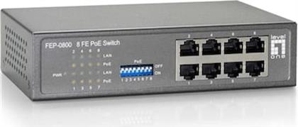 LEVELONE FEP-0800 NETWORK SWITCH FAST ETHERNET (100 MBPS) POE SUPPORT LEVEL ONE