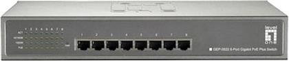 LEVELONE GEP-0822 NETWORK SWITCH GIGABIT ETHERNET (1000 MBPS) POE SUPPORT LEVEL ONE