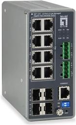 LEVELONE IGP-1271 NETWORK SWITCH MANAGED L2 GIGABIT ETHERNET (1000 MBPS) 8X GE PORTS, 4X GSFP, 240W, 8X POE LEVEL ONE