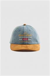 ΑΝΔΡΙΚΟ DENIM ΚΑΠΕΛΟ ΜΕ CONTRAST ΚΑΙ ΛΟΓΟΤΥΠΟ ''DAD CAP'' - 004BQ0001 DENIM BLUE LEVIS
