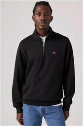 ΑΝΔΡΙΚΟ ΜΟΝΟΧΡΩΜΟ ΠΟΥΛΟΒΕΡ FLEECE ΜΕ ΛΟΓΟΤΥΠΟ STANDARD FIT - A86060000 ΜΑΥΡΟ LEVIS