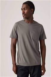 ΑΝΔΡΙΚΟ T-SHIRT ΜΟΝΟΧΡΩΜΟ ΜΕ ΤΣΕΠΗ STANDRAD FIT - 193420441 ΓΚΡΙ LEVIS