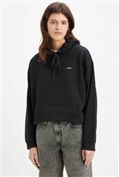 ΓΥΝΑΙΚΕΙΑ ΜΠΛΟΥΖΑ ΦΟΥΤΕΡ ΜΕ ΚΟΥΚΟΥΛΑ ΚΑΙ LOGO PRINT STANDARD FIT ''EVERYDAY'' - A59430005 ΜΑΥΡΟ LEVIS