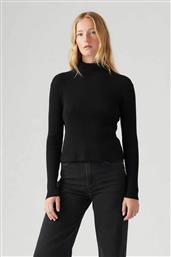 ΓΥΝΑΙΚΕΙΑ ΜΠΛΟΥΖΑ ΜΟΝΟΧΡΩΜΗ RIBBED ''TULIP TURTLENECK'' - A85000001 ΜΑΥΡΟ LEVIS