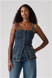 ΓΥΝΑΙΚΕΙΟ ΑΜΑΝΙΚΟ DENIM ΤΟΠ SLIM FIT ''TAILORED BUSTIER'' - 003Z50001 DENIM BLUE LEVIS