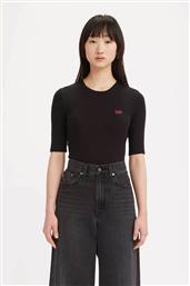 ΓΥΝΑΙΚΕΙΟ T-SHIRT ΜΕ ΑΝΑΓΛΥΦΟ ΛΟΓΟΤΥΠΟ SLIM FIT ''LUCA'' - A33880004 ΜΑΥΡΟ LEVIS