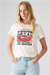 ΓΥΝΑΙΚΕΙΟ T-SHIRT ΜΕ GRAPHIC LOGO PRINT STANDARD FIT ''THE PERFECT TEE'' - 173693022 ΛΕΥΚΟ LEVIS