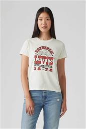 ΓΥΝΑΙΚΕΙΟ T-SHIRT ΜΕ GRAPHIC LOGO PRINT STANDARD FIT ''THE PERFECT TEE'' - 173693024 ΛΕΥΚΟ LEVIS