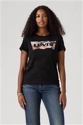 ΓΥΝΑΙΚΕΙΟ T-SHIRT ΜΟΝΟΧΡΩΜΟ ''PERFECT TEE'' - 173690632 ΜΑΥΡΟ LEVIS