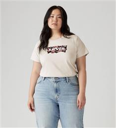 T-SHIRT ΜΕ ΛΟΓΟΤΥΠΟ LEVI'S PLUS SIZE - ΕΚΡΟΥ LEVIS
