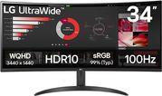 ΟΘΟΝΗ 34WR50QK-B 34'' CURVED ULTRA WIDE QHD 100HZ BLACK LG