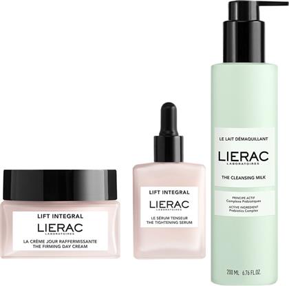 PROMO LIFT INTEGRAL THE FIRMING DAY FACE CREAM 50ML, THE TIGHTENING FACE, NECK SERUM 30ML & THE CLEANSING FACE MILK 200ML LIERAC