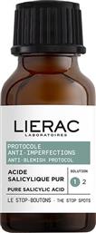 PROTOCOLE ANTI-IMPERFECTION & ANTI-BLEMISH CONTROL STOP-BOUTONS ΘΕΡΑΠΕΙΑ ΝΥΚΤΟΣ ΚΑΤΑ ΤΩΝ ΑΤΕΛΕΙΩΝ ΠΟΥ ΠΕΡΙΟΡΙΖΕΙ ΤΗΝ ΕΜΦΑΝΙΣΗ ΣΗΜΑΔΙΩΝ 15ML LIERAC