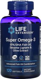 SUPER OMEGA-3 EPA/DHA WITH SESAME LIGNANS & OLIVE FRUIT EXTRACT 120SOFTGELS LIFE EXTENSION από το PHARM24