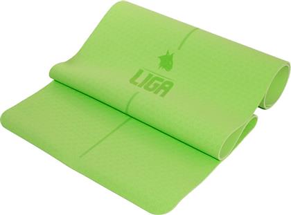 ΣΤΡΩΜΑ TPE YOGA MAT ΠΡΑΣΙΝΟ (183 X 61 X 0.6 CM) LIGA SPORT