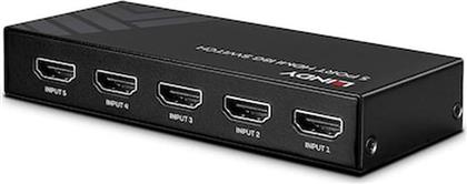 HDMI SWITCH 5-PORT NETWORK SWITCH UNMANAGED L2 4K (18 GBPS) LINDY