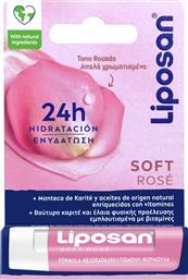 SOFT ROSE CARING LIP BALM ΕΝΥΔΑΤΙΚΟ ΒΑΛΣΑΜΟ ΜΕ ΤΡΙΑΝΤΑΦΥΛΛΟ 4.8G LIPOSAN