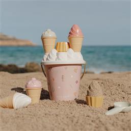 ΚΟΥΒΑΔΑΚΙ + ΦΤΥΑΡΑΚΙΑ ΠΑΡΑΛΙΑΣ (ΣΕΤ 14ΤΜΧ) CREAM OCEAN DREAMS ΡΟΖ LITTLE DUTCH