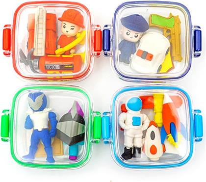 ΓΟΜΕΣ FANCY ERASERS IN LUNCHBOX: SUPERHERO ΣΕ 4 ΣΧΕΔΙΑ LITTLE TREE