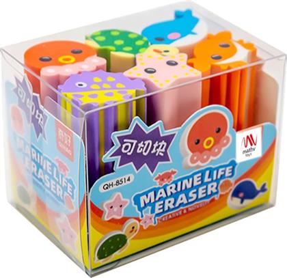 ΣΕΤ ΓΟΜΕΣ 6ΤΜΧ FANCY ERASER SET: MARINE LIFE LITTLE TREE