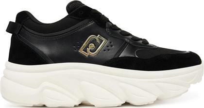 ΓΥΝΑΙΚΕΙΑ SNEAKERS ΜΕ SUEDE ΛΕΠΤΟΜΕΡΕΙΕΣ ''STEFFY 01'' - BF5061P0304 ΜΑΥΡΟ LIU JO