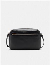 ΓΥΝΑΙΚΕΙΑ ΤΣΑΝΤΑ CROSSBODY ΜΕ ΜΕΤΑΛΛΙΚΟ ΛΟΓΟΤΥΠΟ - AF5204E0027 ΜΑΥΡΟ LIU JO