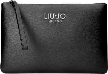 ΓΥΝΑΙΚΕΙΑ ΤΣΑΝΤΑ ΦΑΚΕΛΟΣ ΜΕ ΜΕΤΑΛΛΙΚΟ ΛΟΓΟΤΥΠΟ - AF5225E0058 ΜΑΥΡΟ LIU JO