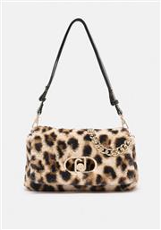 ΓΥΝΑΙΚΕΙΑ ΤΣΑΝΤΑ ΩΜΟΥ ANIMAL PRINT ΜΕΤΑΛΛΙΚΟ ΛΟΓΟΤΥΠΟ ''LAPUFFY'' - AF5138E0410 ΜΠΕΖ LIU JO