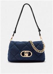 ΓΥΝΑΙΚΕΙΑ ΤΣΑΝΤΑ ΩΜΟΥ DENIM ΜΕΤΑΛΛΙΚΟ ΛΟΓΟΤΥΠΟ ''LAPUFFY'' - AF5138D0001 DENIM BLUE LIU JO