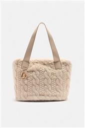 ΓΥΝΑΙΚΕΙΑ ΤΣΑΝΤΑ ΩΜΟΥ ΜΕ ΑΝΑΓΛΥΦΟ FAUX FUR - AF5154E0305 ΜΠΕΖ LIU JO