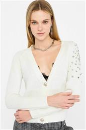ΓΥΝΑΙΚΕΙΑ ΖΑΚΕΤΑ ΜΕ ΔΙΑΚΟΣΜΗΤΙΚΑ ΣΤΡΑΣ - CF5149MA74Q ΛΕΥΚΟ LIU JO