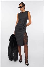 ΓΥΝΑΙΚΕΙΟ ΦΟΡΕΜΑ PENCIL ΑΜΑΝΙΚΟ ΜΕ ΔΑΝΤΕΛΑ - CF5234T054A ΑΝΘΡΑΚΙ LIU JO