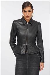 ΓΥΝΑΙΚΕΙO JACKET FAUX ΔΕΡΜΑ SLIM FIT - CF5203E0624 ΜΑΥΡΟ LIU JO