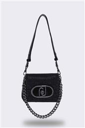 ΓΥΝΑΙΚΕΙO MINI BAG ΜΕ ALL-OVER ΣΤΡΑΣ ''LAPUFFY'' - AF4269J4638 ΜΑΥΡΟ LIU JO