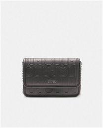 ΓΥΝΑΙΚΕΙO MINI BAG ΜΕ ΜΕΤΑΛΛΙΚΟ ΧΡΩΜΑ ΚΑΙ ΑΛΥΣΙΔΑ CROSSBODY - AF5158E0538 ΓΚΡΙ LIU JO