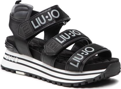 ΣΑΝΔΑΛΙΑ MAXI WONDER PRINTED SANDAL 7 BA2145 TX121 ΜΑΥΡΟ LIU JO από το EPAPOUTSIA