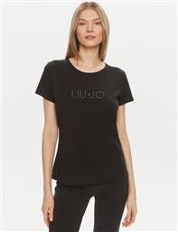 T-SHIRT TA4136 JS003 ΜΑΥΡΟ REGULAR FIT LIU JO