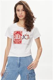 T-SHIRT MA4340 JS923 ΛΕΥΚΟ REGULAR FIT LIU JO