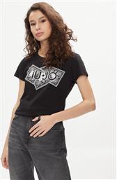 T-SHIRT MA4340 JS923 ΜΑΥΡΟ REGULAR FIT LIU JO