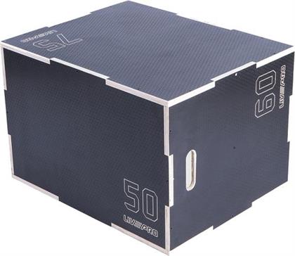 2 ΣΕ 1 ΠΛΕΙΟΜΕΤΡΙΚΟ ΚΟΥΤΙ ΞΥΛΙΝΟ (PLYO BOX) (ANTI-SLIP) LIVEPRO