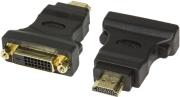 AH0002 HDMI ADAPTER, HDMI MALE - DVI-D FEMALE GOLD PLATED LOGILINK
