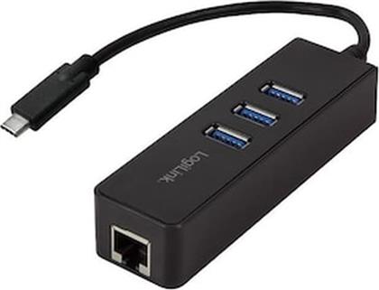 ΑΝΤΑΠΤΟΡΑΣ ΔΙΚΤΥΟΥ USB 3.0 TYPC TO 1X RJ45U. 3X USB3.0 TYPE A LOGILINK