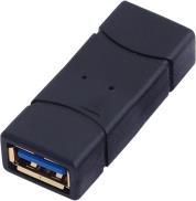 AU0026 USB 3.0 ADAPTER AF/AF GOLD PLATED BLACK LOGILINK